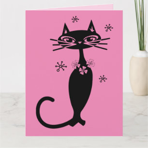 RETRO CAT MOTHER'S DAY GREETING CARD