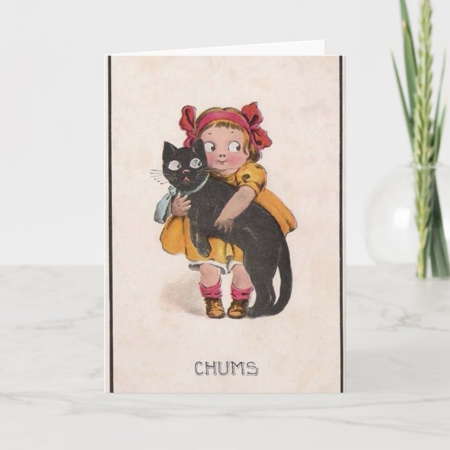 Retro Cat Note Card (Front)