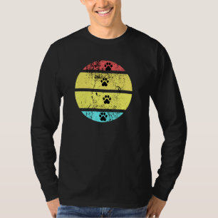 Retro Cat Paw Print T-Shirt