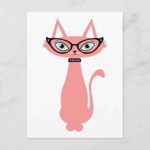 Retro Cat Postcard - Cha Cha Cat