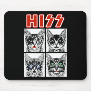 Retro Cat Rock Music Concert Band Men Kids Women F Mouse Pad