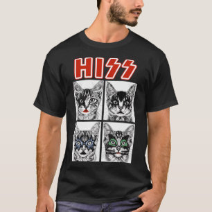 Retro Cat Rock Music Concert Band Men Kids Women F T-Shirt