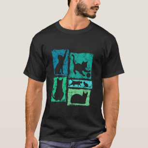 Retro Cats Graphic for Cat Mom and Cat Dad Men Wom T-Shirt