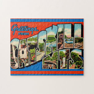 Retro Catskill Mtns 11x14 Jigsaw Puzzle