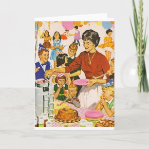 Retro Celebration Birthday Party Card