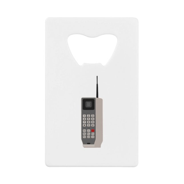 Retro Cell Phone Credit Card Bottle Opener (Front)