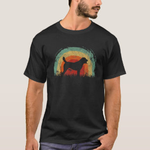 Retro Central Asian Shepherd Vintage Rainbow Dog M T-Shirt