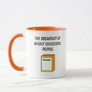 Retro Cereal Box Cartoon, Funny Pop Art Breakfast Mug