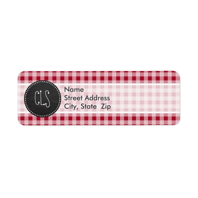 Retro Chalkboard; Carmine Red Gingham; Chequered (Front)