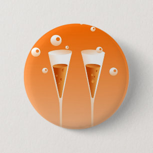Retro Champagne 2 Inch Round Button