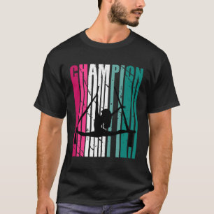 Retro Champion Of Aerialist Silhouette Air Yoga Te T-Shirt