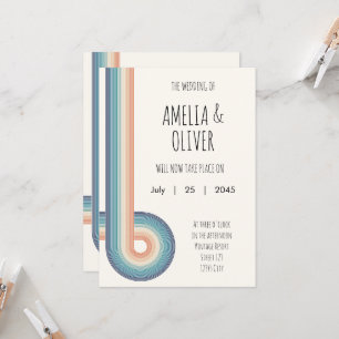 Retro Change of Plans Postponed Wedding Update Invitation