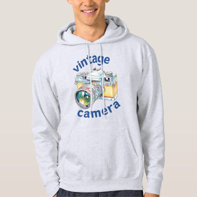 Retro Charm Vintage Camera  Hoodie (Front)