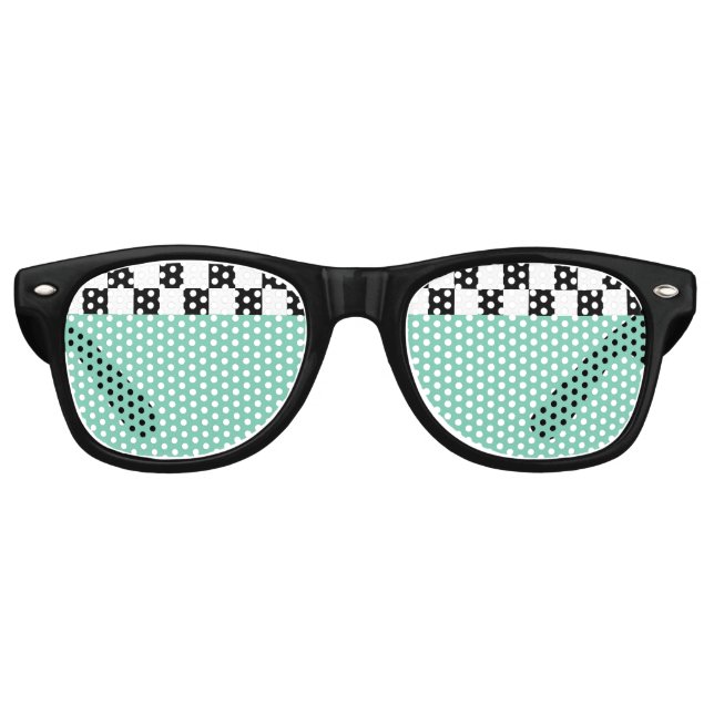 retro checkers retro sunglasses (Front)