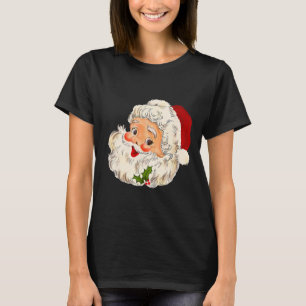 Retro cheerful santa claus christmas men women kid T-Shirt