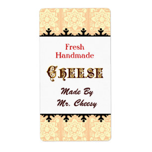 Retro Cheese Custom Labels