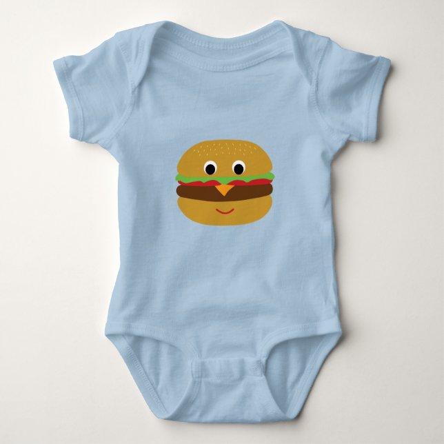 Retro Cheeseburger Baby Bodysuit (Front)