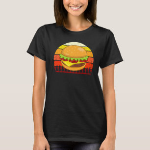 Retro Cheeseburger Hamburger Food Graphic T-Shirt