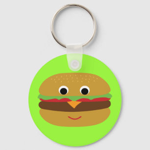 Retro Cheeseburger Keychain