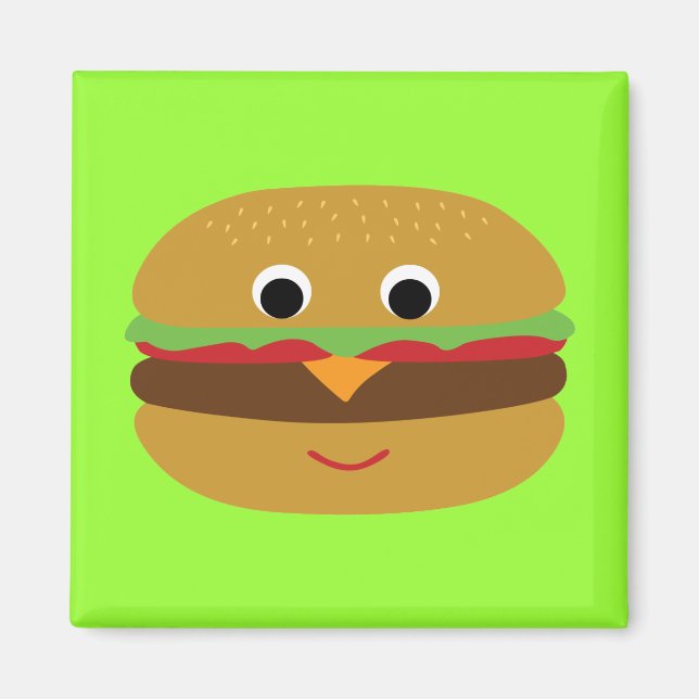 Retro Cheeseburger Magnet (Front)