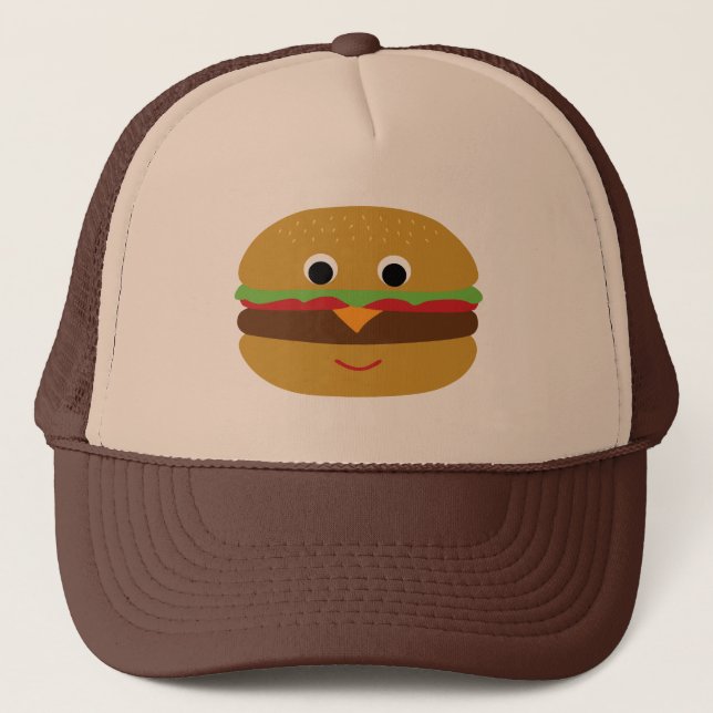 Retro Cheeseburger Trucker Hat (Front)