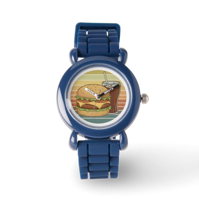 Retro cheeseburger. watch (Front)