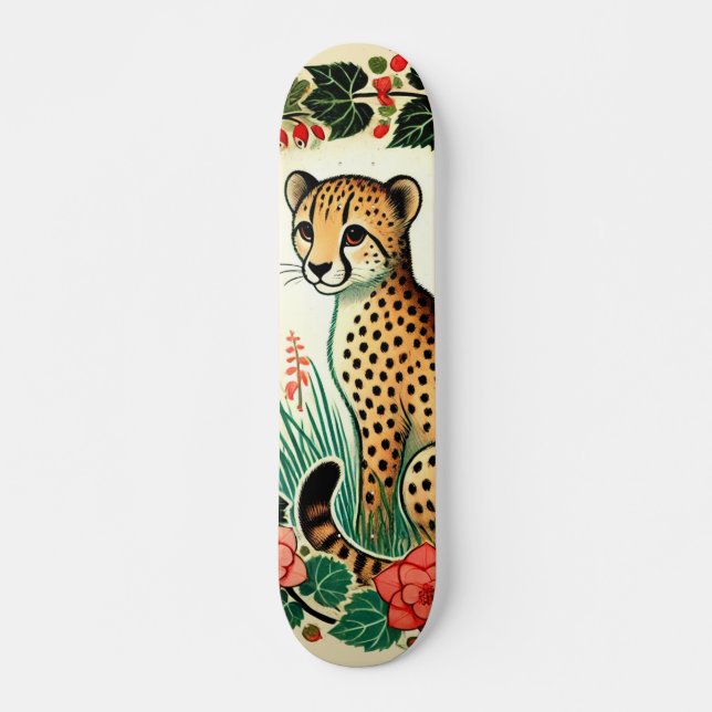 Retro Cheetah                                      Skateboard (Front)