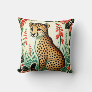 Retro Cheetah                                      Throw Pillow