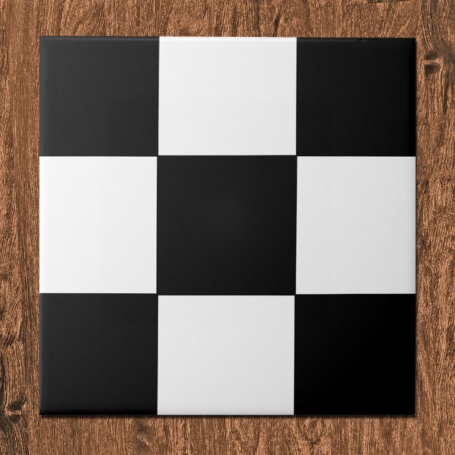 Retro Chequerboard Pattern Ceramic Tile (Creator Uploaded)