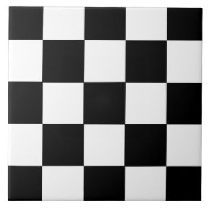 Retro Chequerboard Pattern Ceramic Tile