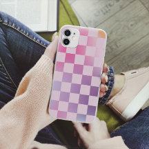 Retro Chequered Chequered Gradient Purple Pattern