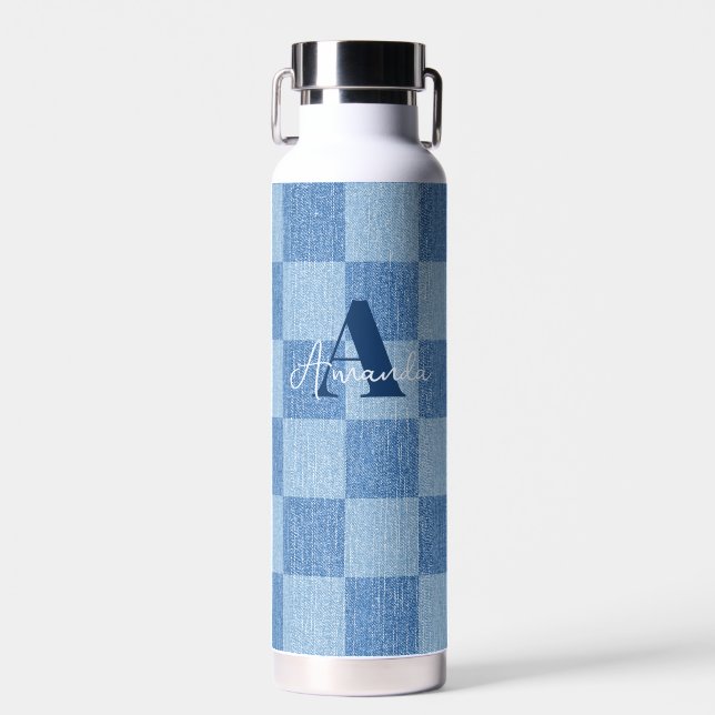 Retro Chequered Fade Water Bottle (Front)