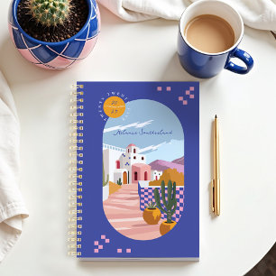 Retro Chequered Greece Architecture Personalized Planner