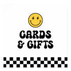 Retro Chequered Happy Face Birthday Cards and Gift
