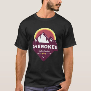 Retro Cherokee North Carolina NC Blue Ridge Mounta T-Shirt