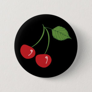 Retro Cherries 2 Inch Round Button