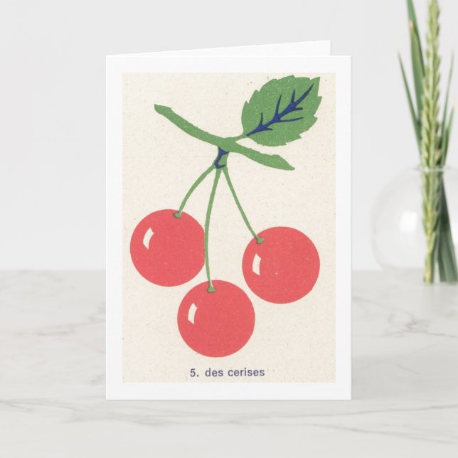 Retro Cherries Card (Front)