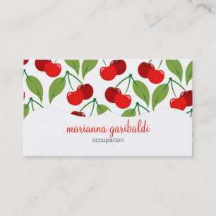 Retro Cherries Profissional Business Card