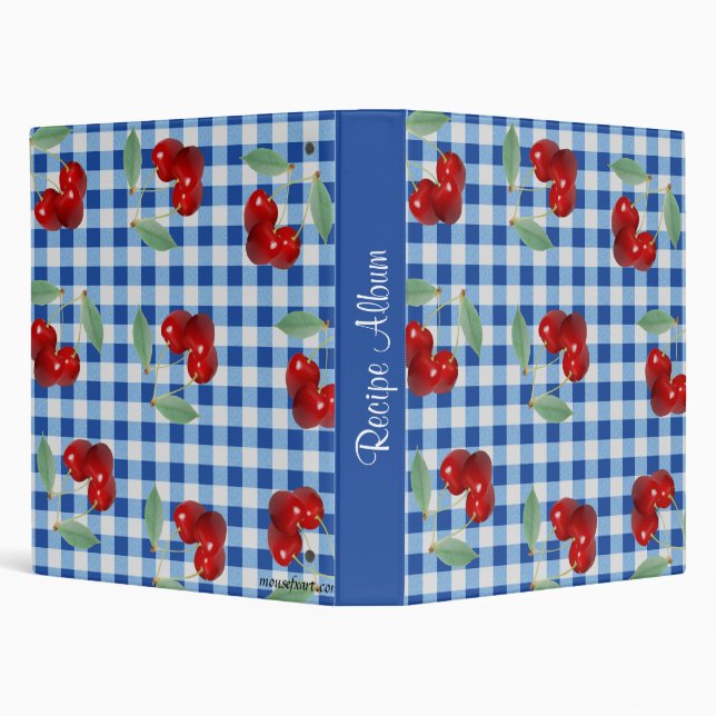 Retro Cherries Recipe Album Binder (Background)