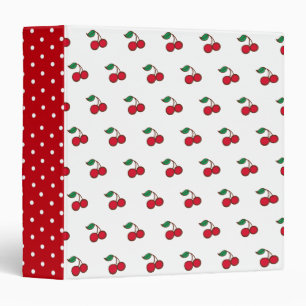 Retro Cherry Kitchen Recipe Organizer Binder Gift