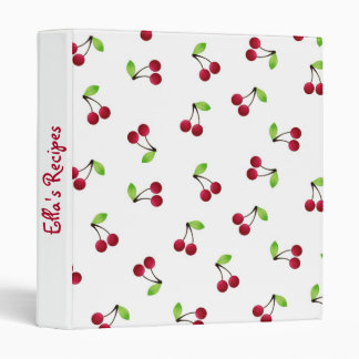 Retro Cherry Personalized Recipe Binder