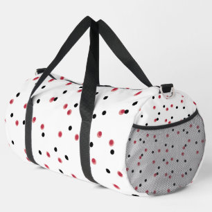 Retro Cherry Pop Mid-Century Dots Duffle Bag