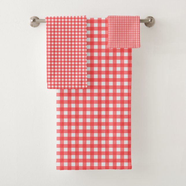 Retro Cherry Red En vichy Plaid Motif (En situation)