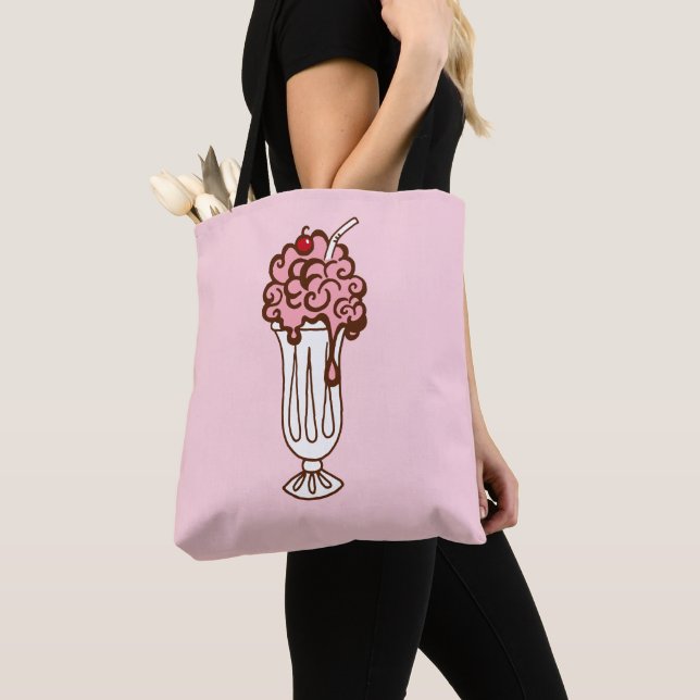 Retro Cherry Soda Tote Bag (Close Up)