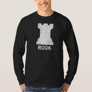 Retro Chess Piece Castle Chess Club Castle White C T-Shirt