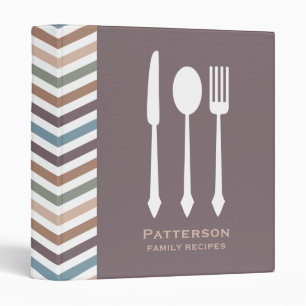 Retro Chevron Family Favourite Recipe Binder