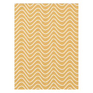 Retro Chevron Pattern Yellow Zigzag Tablecloth