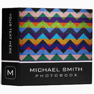 Retro Chevron Photo Books Leather Look #2 Binder