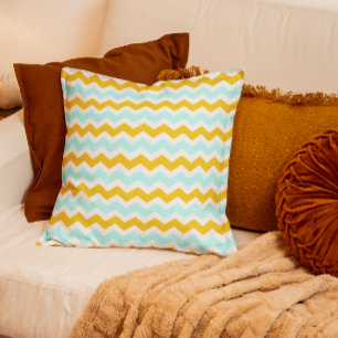 Retro Chevron Throw Pillow