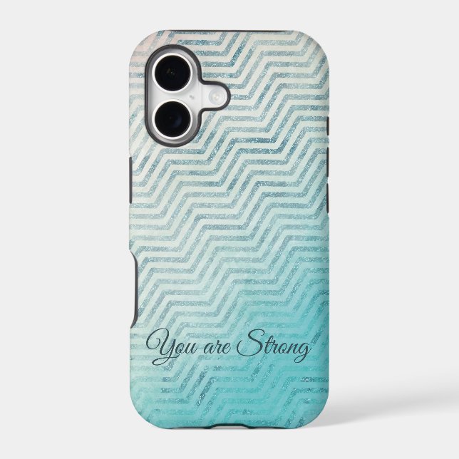 Retro Chevron zigzag iPhone Case (Back)